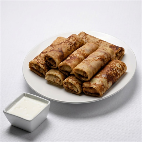 Блинчики с курицей и грибами 1082848